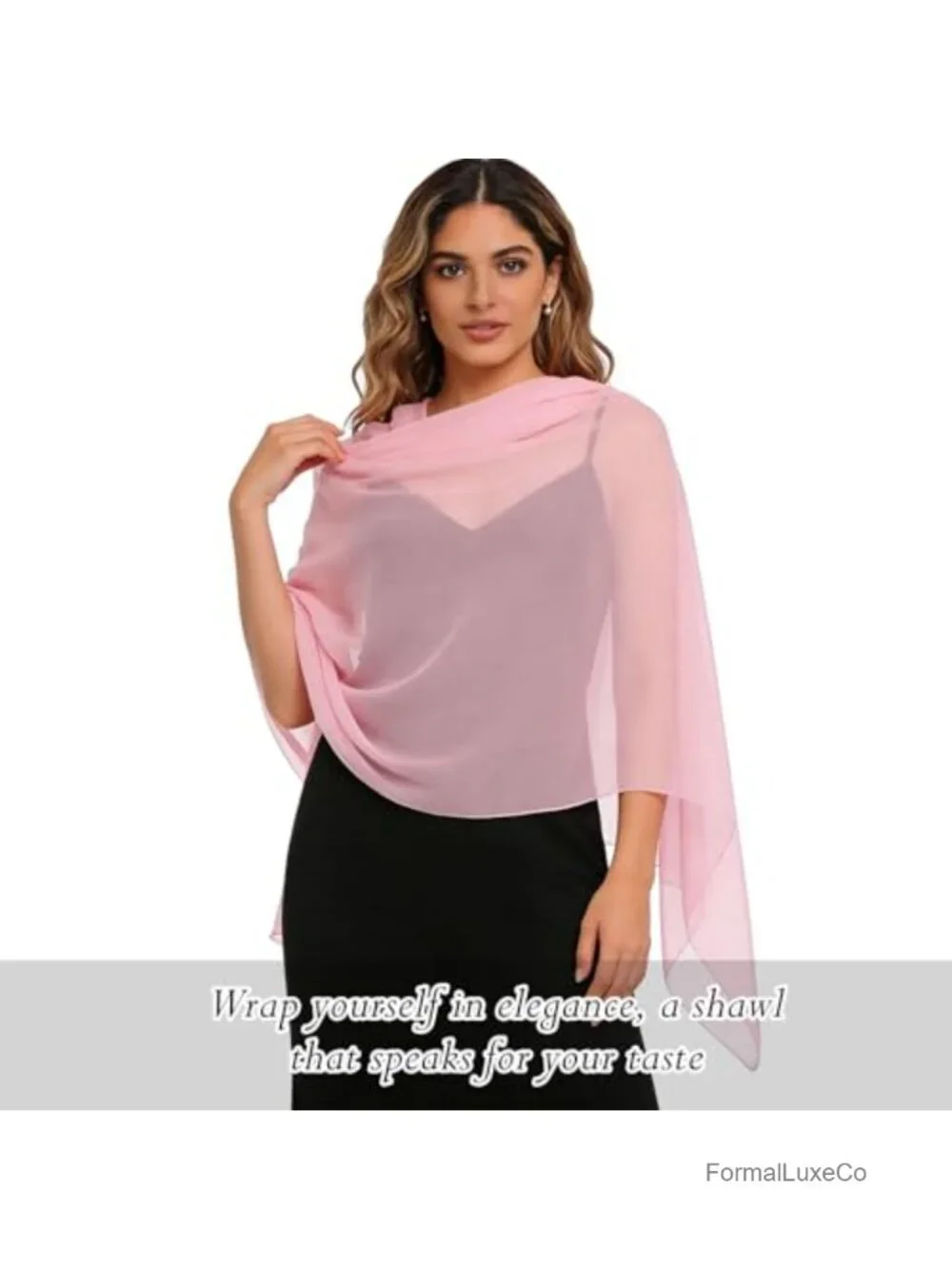 Chiffon Shawl & Wrap for Evening Dresses Women Soft Silky Elegant Wedding